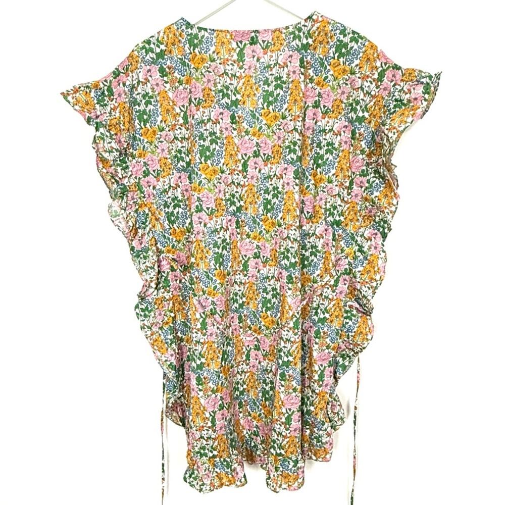 J. Crew Side-Ruffle Tunic in Liberty Mini Floral Walk - Picture 6 of 8